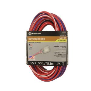 Southwire 02548USA1 12/3 50 american Made Extension Cord with Lighted End